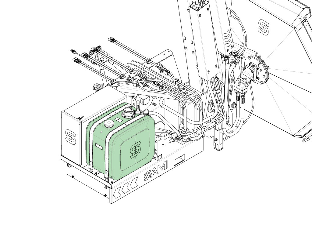 Kättingröjare HCM-1700 – oljetank på 170 liter